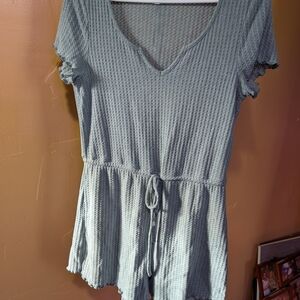 SHEIN 🩶 Gray Textured Romper